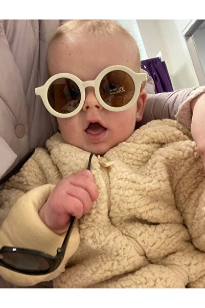STAOOM NİET Uv400 Cream Scandinavian 1-13 Years Sunglasses