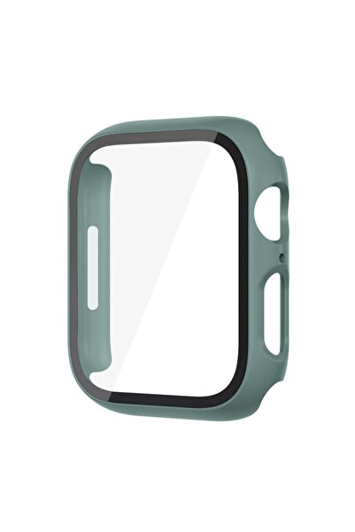 Quse Apple Watch 41mm Haki Kasa ve Ekran Koruyucu Kılıf – Series 7-8-9 ile Uy...