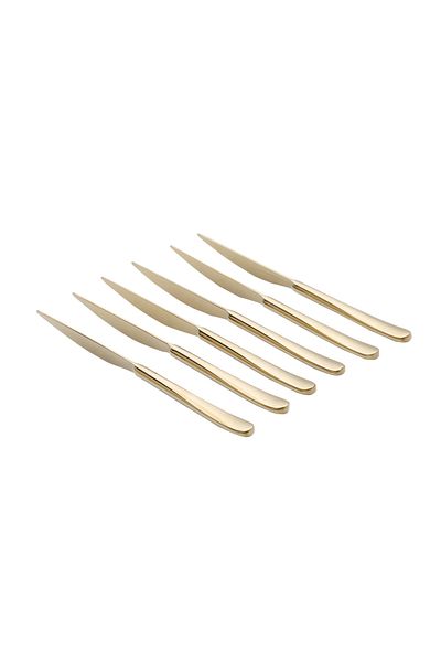 KB SOLİNGEN Dove Titanium Gold 84 Piece 4 Millimeter Thickness 18/10 Fork Spoon Knife Set