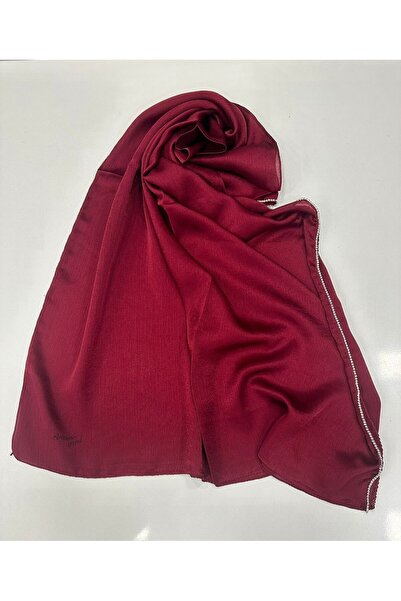 abde Tasarım Taşlı Bordo Şal (GÜMÜŞ TAŞLI)