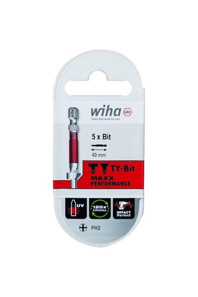 wiha 7041TY TY Bits Uç Seti 49mm Yıldız PH2 5P 42119