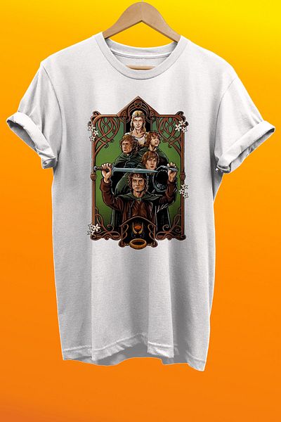 remonz Μπλουζάκι Lord of the Rings με στάμπα 100% βαμβακερό Basic T-shirt κανονικού μεγέθους
