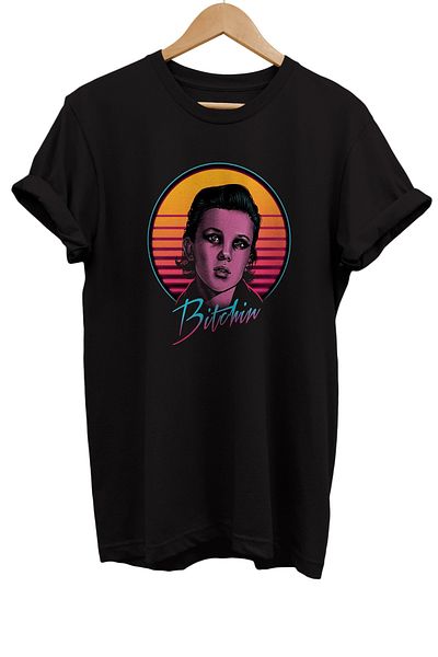 remonz Μπλουζάκι με στάμπα Stranger Things Eleven 100% βαμβακερό Basic T-shirt κανονικού μεγέθους