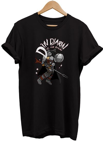 remonz Μπλουζάκι με στάμπα Mandalorian 100% βαμβακερό Basic T-shirt κανονικού μεγέθους