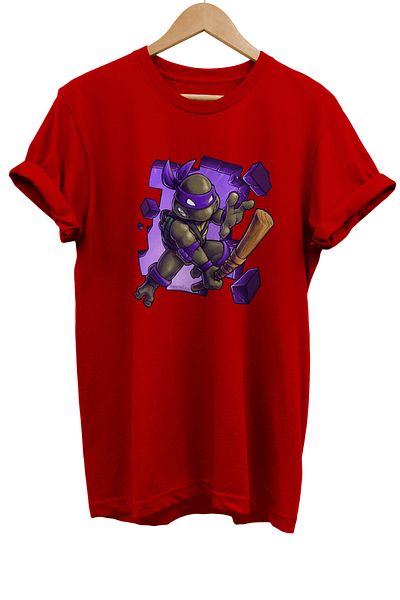 remonz Μπλουζάκι Ninja Turtles Donatello με στάμπα 100% βαμβακερό Basic T-shirt κανονικού μεγέθους