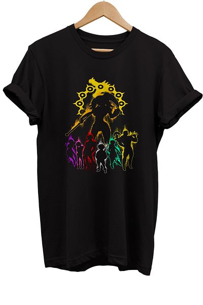 remonz Μπλουζάκι Nanatsu No Taizai με στάμπα 100% βαμβακερό Basic T-shirt κανονικού μεγέθους