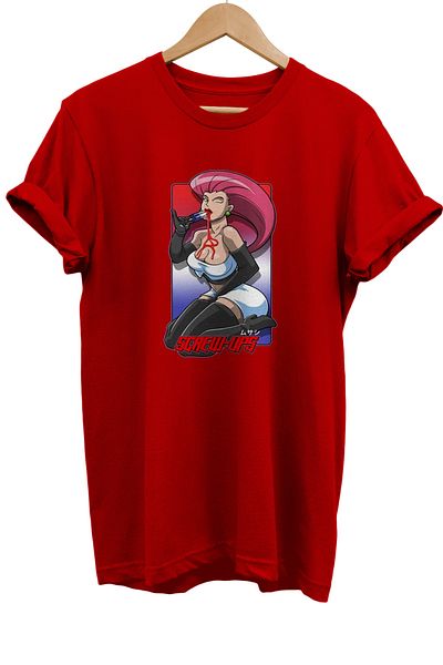 remonz Μπλουζάκι Pokemon Jessie με στάμπα 100% βαμβακερό Basic T-shirt κανονικού μεγέθους