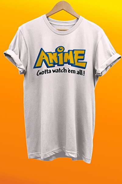 remonz Pokemon Anime Written 100% Cotton Basic T-shirt Μπλουζάκι κανονικού μεγέθους