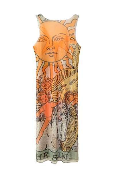 WAYT Tarot Desenli File Elbise