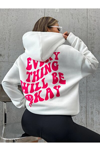 Keywest Ženska majica "Sve će biti u redu" sa detaljima na leđima Štampano 3 ...