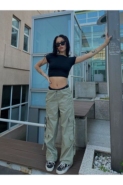 DEEFWEAR Παντελόνι αλεξίπτωτου Y2k Baggy Tactical Cargo