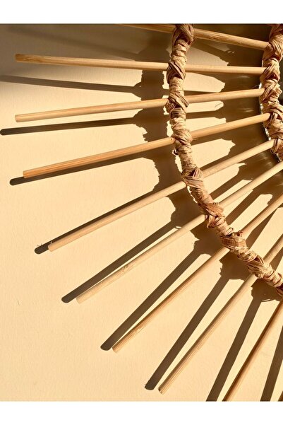 sweet things gift store handmade product since BAMBU & RAFYA AYNA (AYNA ÇAPI 20CM TOPLAM ÇAPI 55CM)