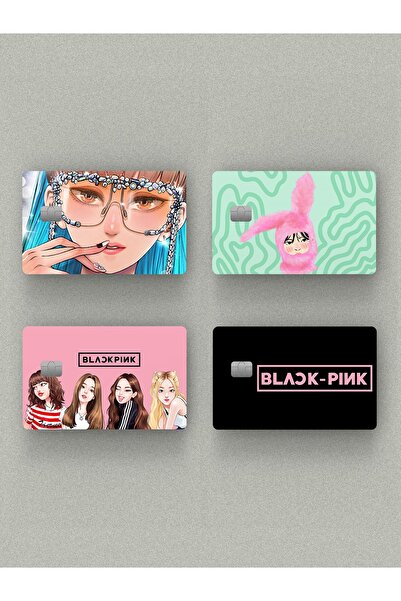 Namgo Blackpink 4'lü Kredi Kartı & Akbil Sticker Kaplama Seti