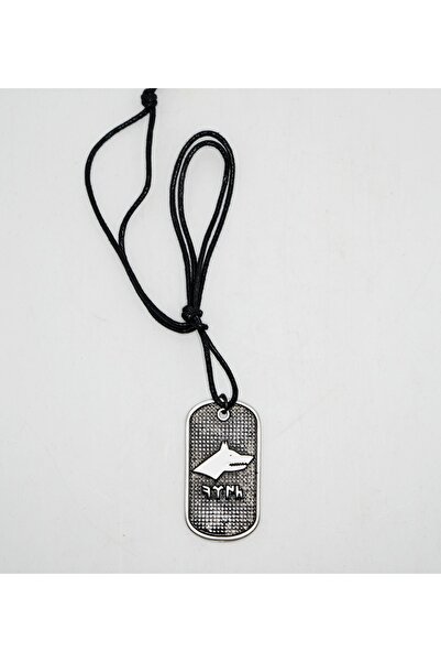 EZG Business Göktürk Kurt Beyaz Model Deri İpli Tasarım Kolye