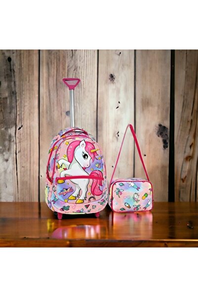 JOJO KIDS Unicorn Patterned Girl's Primary School Bag - For Nutrition and Spe...