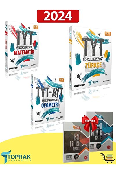 Toprak Yayıncılık TYT Matematik-Geometri-Türkçe Soru Bankası Seti Hediyeli!