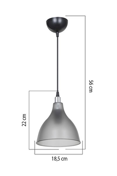 AG LightDesign Füme Sarkıt Avize Yatak Odası Salon Mutfak Koridor Lamba