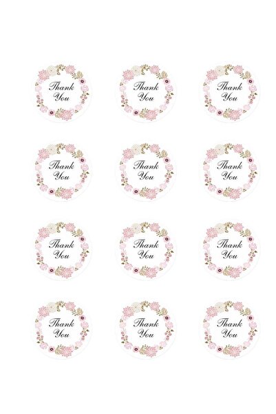 Belinay Bulutay Autocolant de mulțumire 20 (4,8 CM X 4,8 CM) (12 BUC)
