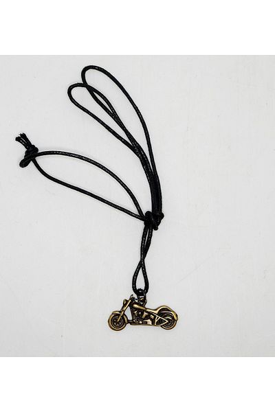 EZG Business Motorcycle Model Leather String Design Necklace
