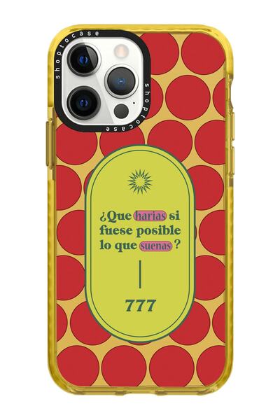 shoptocase Iphone 13 Pro Max Uyumlu Hayal Et, Gerçekleştir 777 Tasarımlı Impact Telefon Kılıfı
