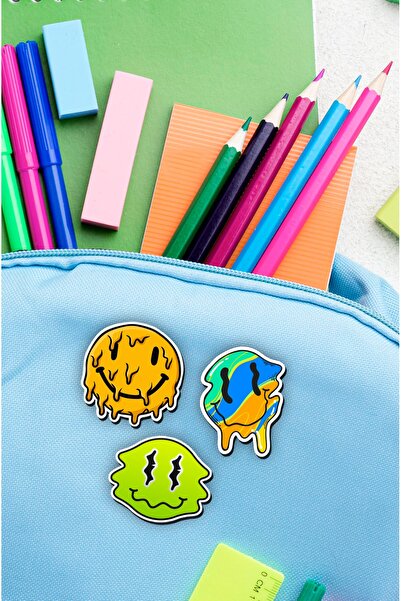 kutuTR NOTPA Karakter UV Baskılı 3'lü İğneli Ahşap Rozet 5cm