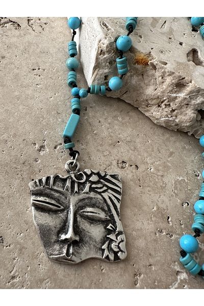CAPO by Aytaç Yamaç Turquoise Stone Rosary Necklace