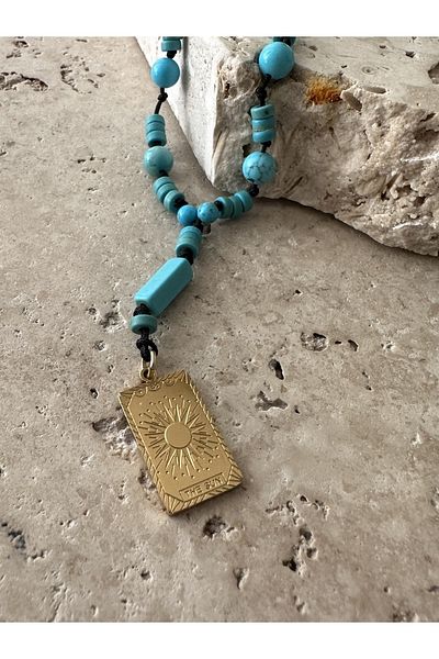 CAPO by Aytaç Yamaç Turquoise Stone Rosary Necklace