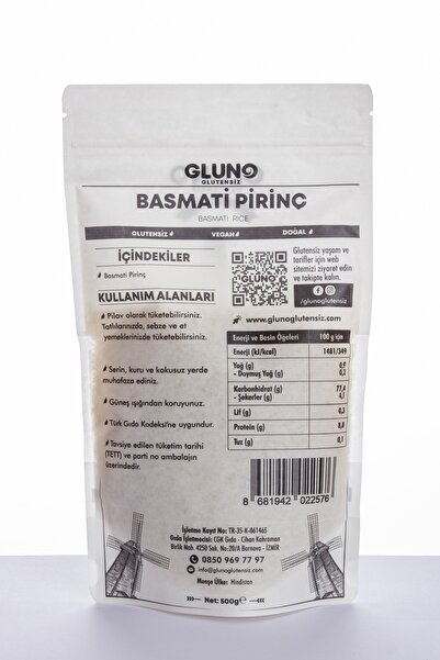 Gluno Glutensiz Basmati Pirinç 500g