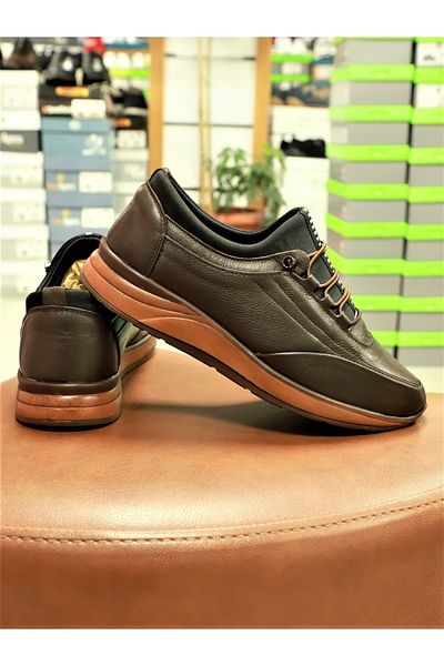 Konfores 1680 Genuine Leather Anatomical Sole Men's Casual Shoes