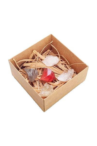 Als Energy Filled Quartz Natural Stone Collection, 5 Stone Quartz Set Nature's Healing Stone Energy Collection