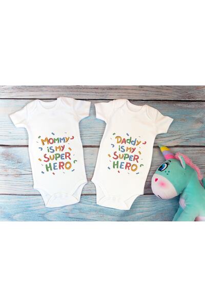 BabyLimon بدلة أطفال مزدوجة مرخصة من Hero Mommy Daddy مكونة من قطعتين للأم وا...