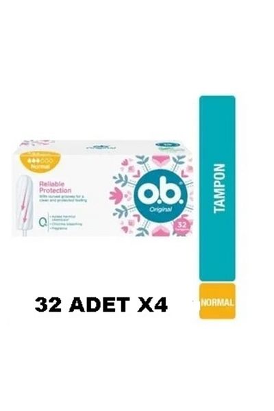 o.b. Original Normal Buffer 32 Pack 4 Pieces