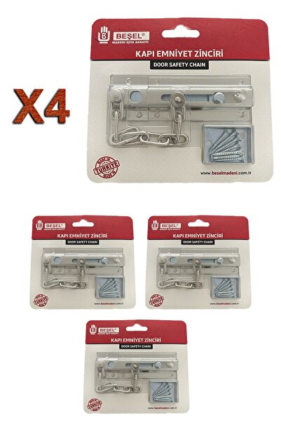 Beşel Lanț de siguranță pentru uși glisante satinat (4 buc.)