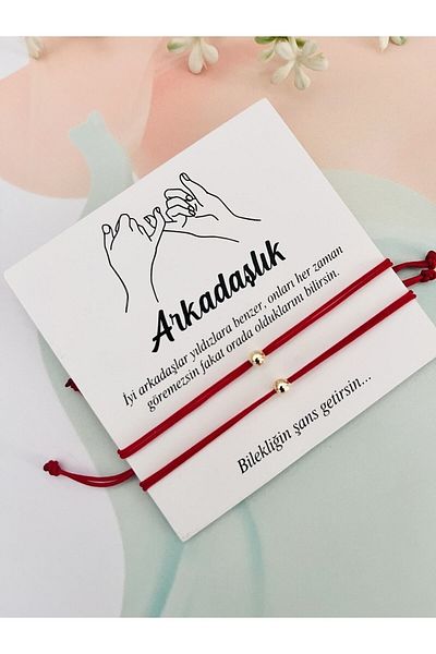 Farah Butik Friendship Bracelet - Gift Bracelet - Women's Bracelet - Link of Destiny Red Thread