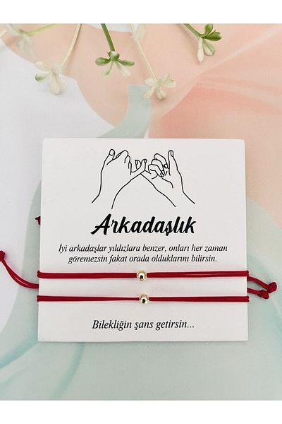 Farah Butik Friendship Bracelet - Gift Bracelet - Women's Bracelet - Link of Destiny Red Thread