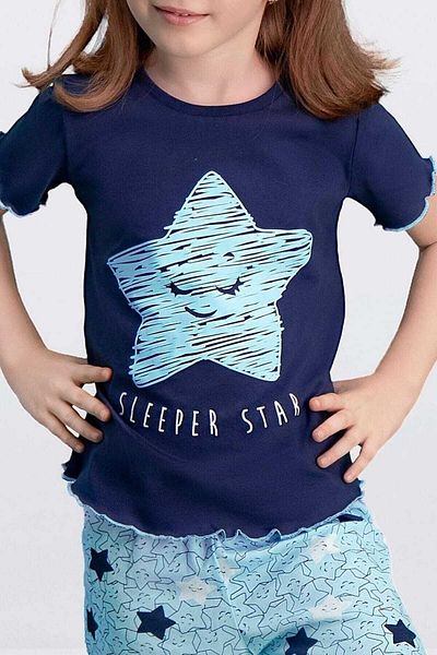 Arnetta Капри комплект за момиче в тъмносин цвят Sleeper Star