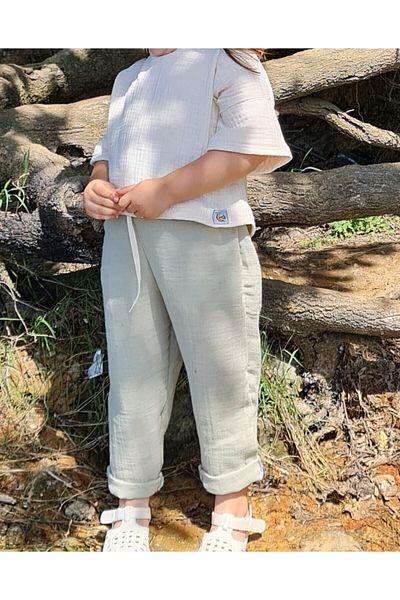 BEBEĞİME ÇORAP Pantaloni organici din muselina 1-6 ani bebelusi/copil