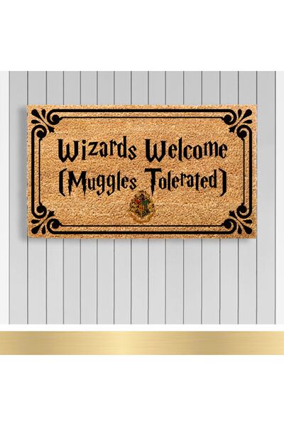 Paspashello , Design Koko Door Mat / PVC Base / Model;wizards Welcome