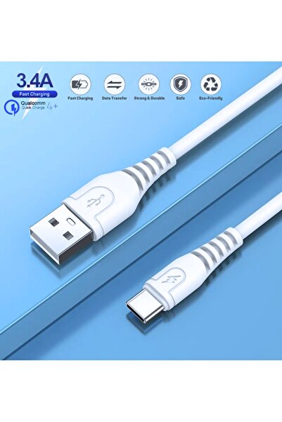 HANPORIUM Samsung Galaxy A71 Uyumlu 3 Metre 3.4 Amper Ultra Hızlı Type-c Şarj Kablosu -ithalatçı Garantili