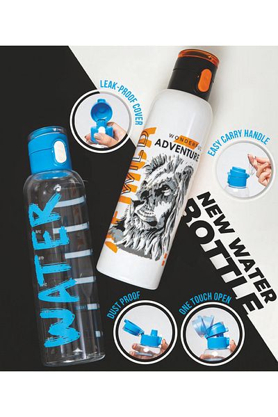 krommet 750 cc Button Automatic Lid Tube Flask - Africa Wild