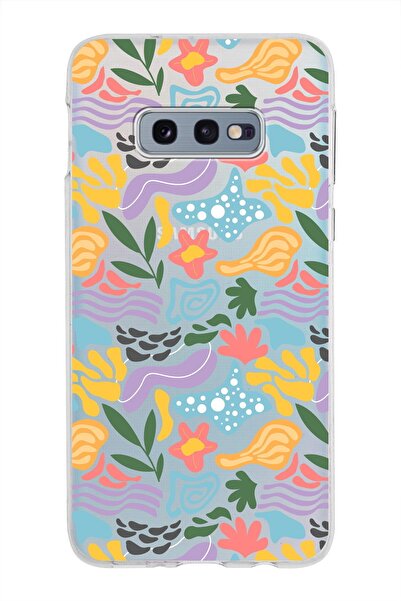 PrintiFy Samsung Galaxy S10e ile Uyumlu 1mm Kapak Memphis Desen Tasarımlı Şef...