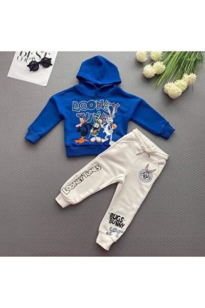 Pink Hippo Kids Unisex Looney Tunes Printed Hooded Sweatshirt and Tracksuit K...