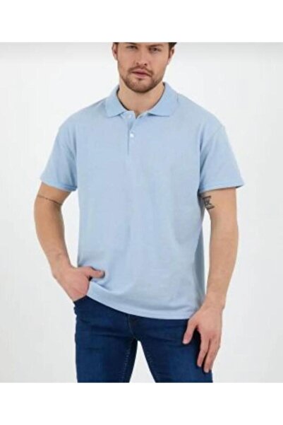 KURAFF ياقة بولو بأكمام قصيرة للجنسين من القطن الممشط