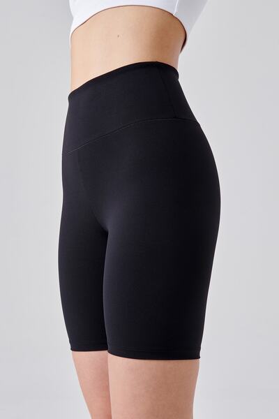 UP&FIT Push Up High Waist Recovery Biker Leggings Black