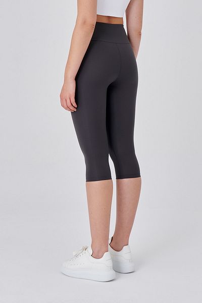 UP&FIT Push Up High Waist Tightening Capri κολάν καπνιστό