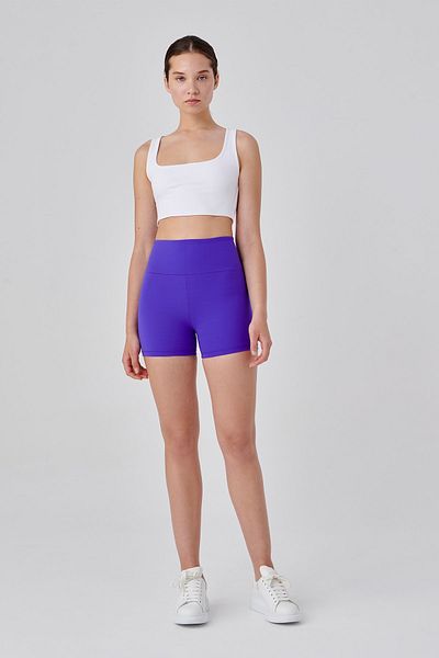UP&FIT Push Up High Waist Cincher Σορτς Κολάν Μωβ