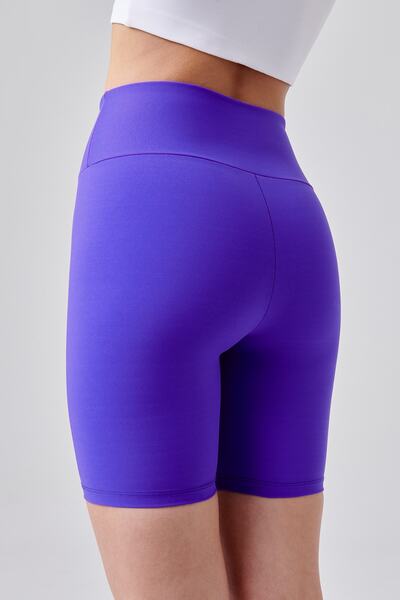 UP&FIT Push Up High Waist Tightening Biker κολάν μωβ