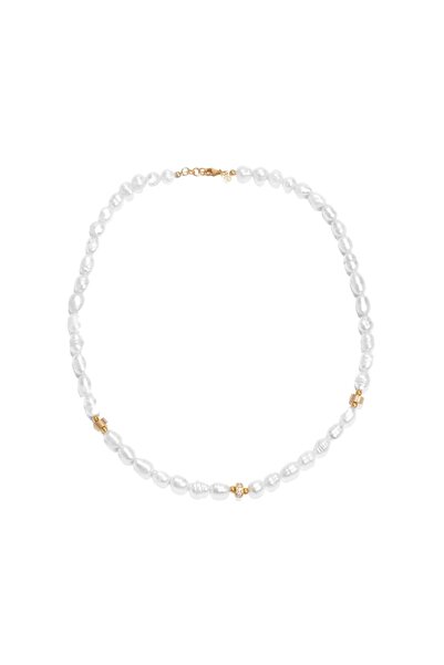 Incili Pearl 14k Altın Kaplama 925 Gümüş Kolye