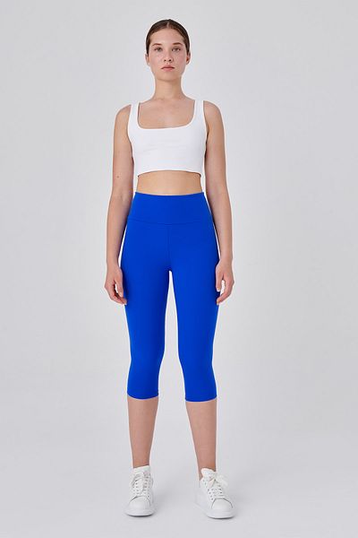 UP&FIT Push Up High Waist Capri Leggings Saks Blue