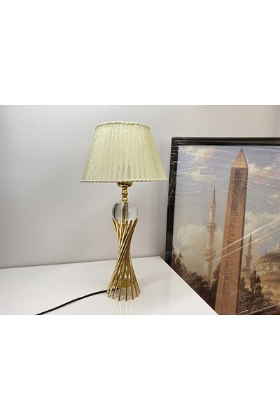 asellus Misbah Twist Lampshade "Knitted Hat" Table Lamp Crystal Glass Gold Plated, lampshade